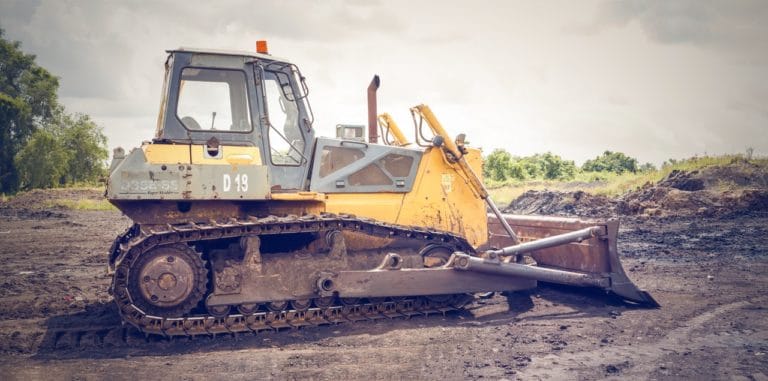 bulldozer working in clearing